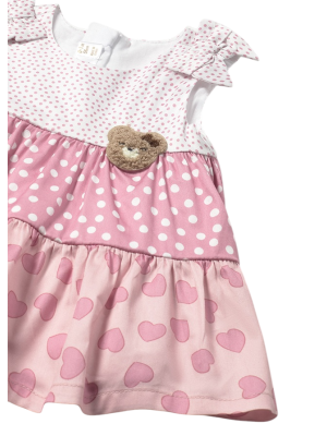 Vestido combinado volantes Bebé MAYORAL Rosa Baby