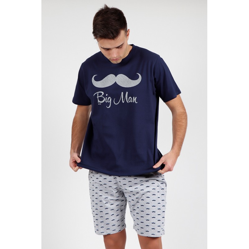 Pyjama Man impressão de verão grande Max ADMAS Cor marinha