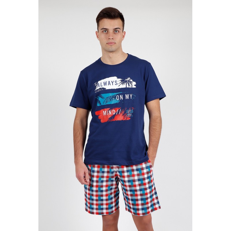 Pyjama Man Summer Printed ALWAYS ADMAS Couleur marine