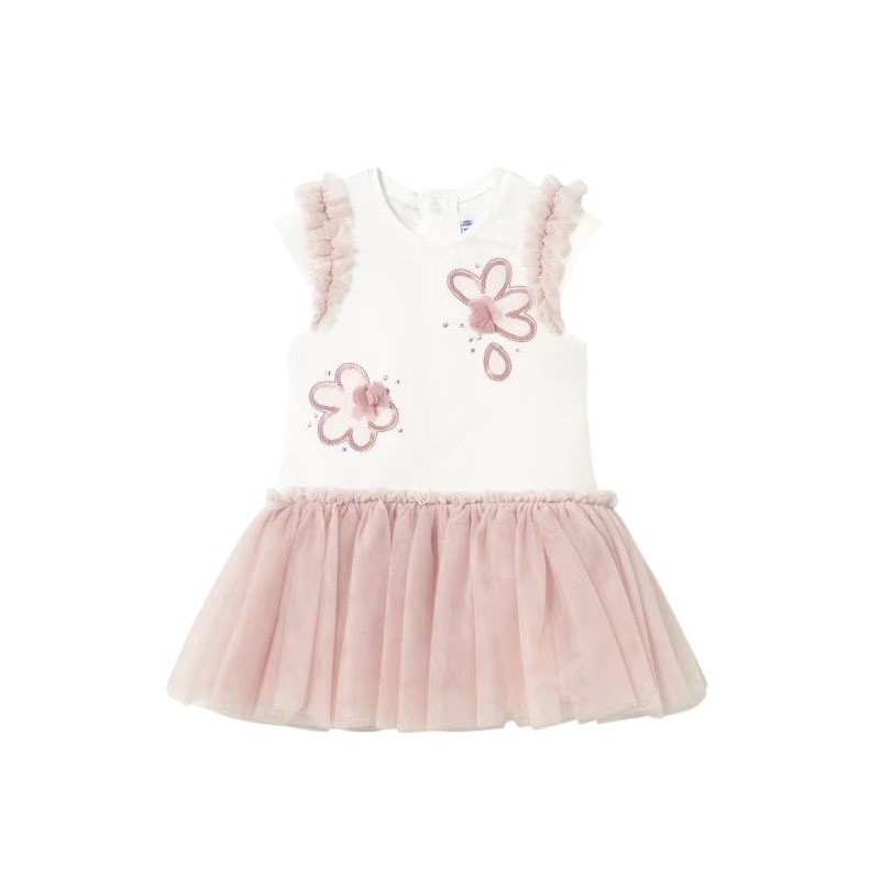 Vestido Falda Tul Bebé MAYORAL Rosa