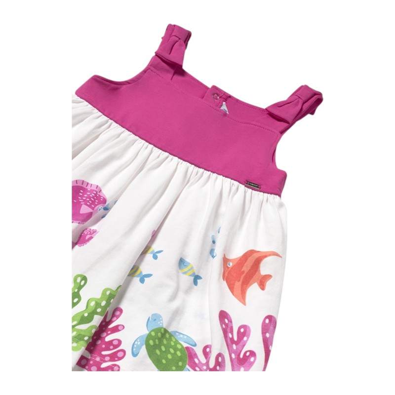 Vestido Cenefa Niña MAYORAL Fucsia