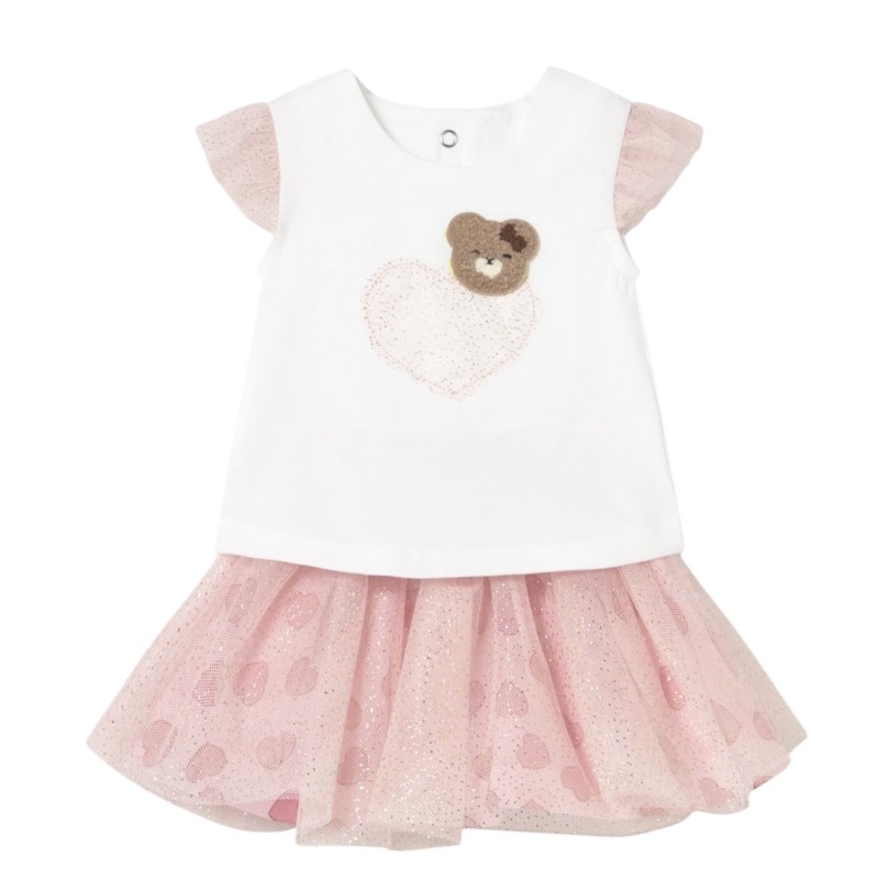 Conjunto falda tul y camiseta Bebé MAYORAL Color Rosa