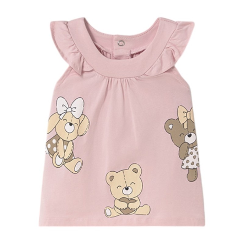 Vestido Estampado Ositos Bebé MAYORAL Rosa