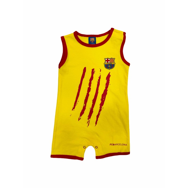 Roter Sommer für Baby Newborn FC Barcelona Farbe Gelb