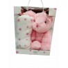 Peluche Conejito + Manta Coralina en caja Regalo color ROSA