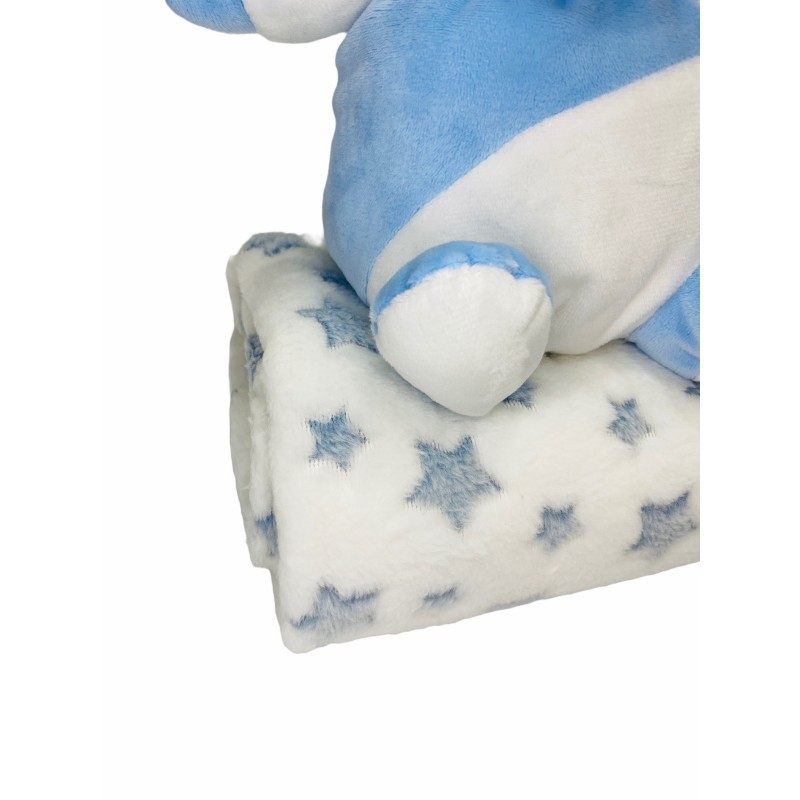 Peluche + Manta Estrellas Coralina en caja Regalo color AZUL