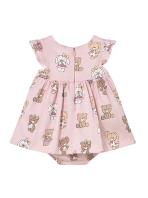 Vestido con cubrepañal estampado Bebé MAYORAL Rosa Baby 2