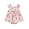 Vestido con cubrepañal estampado Bebé MAYORAL Rosa Baby