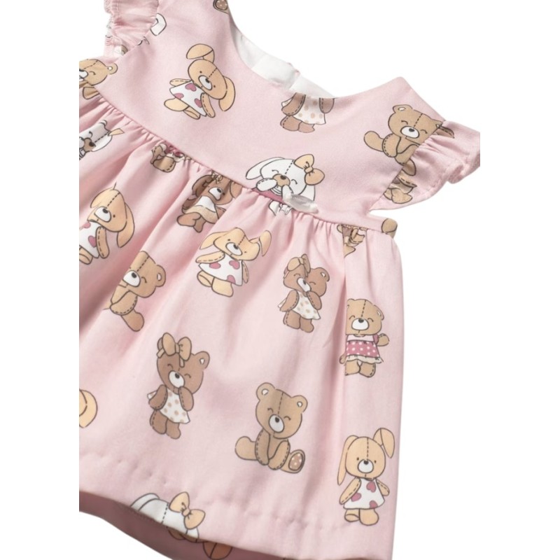 Vestido con cubrepañal estampado Bebé MAYORAL Rosa Baby