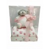 Peluche + Manta Estrellas Coralina en caja Regalo color ROSA