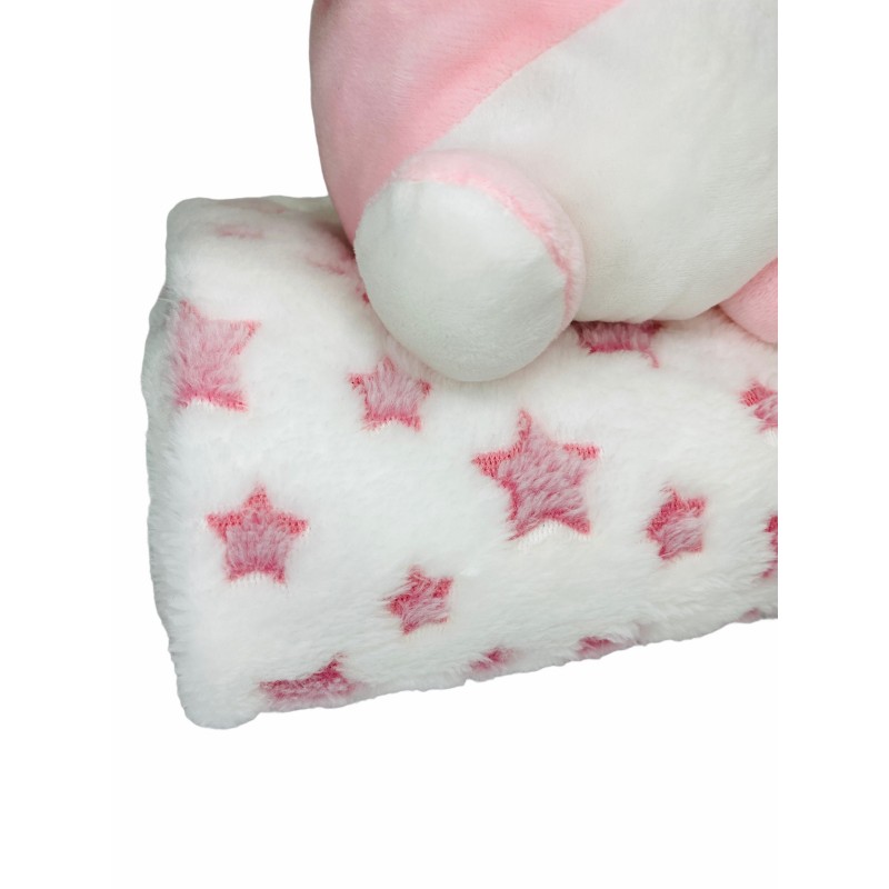 Peluche + Manta Estrellas Coralina en caja Regalo color ROSA
