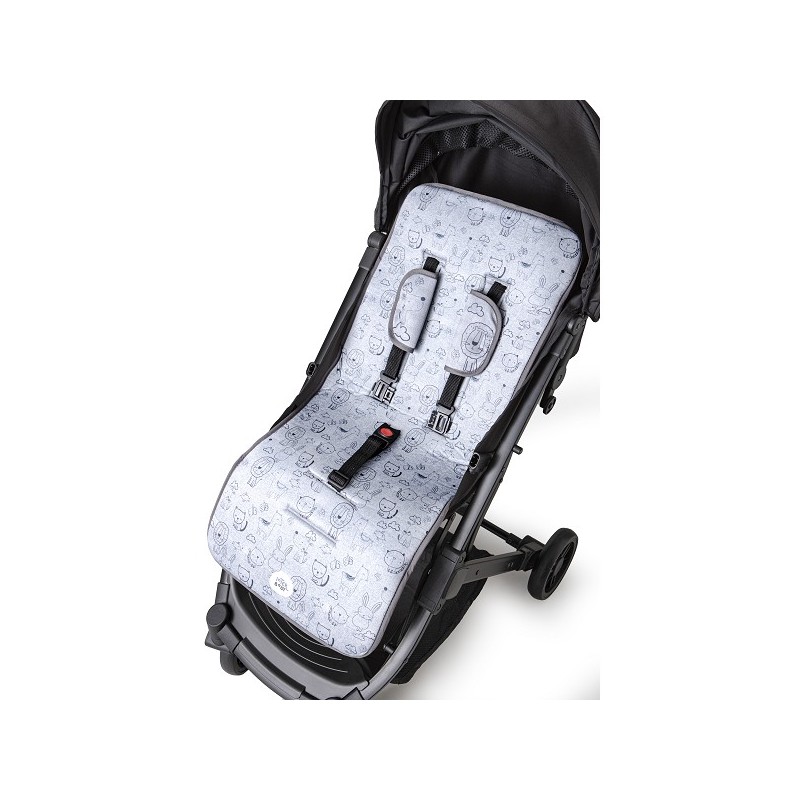 Colchoneta Universal de Verano INTERBABY Animalitos Gris