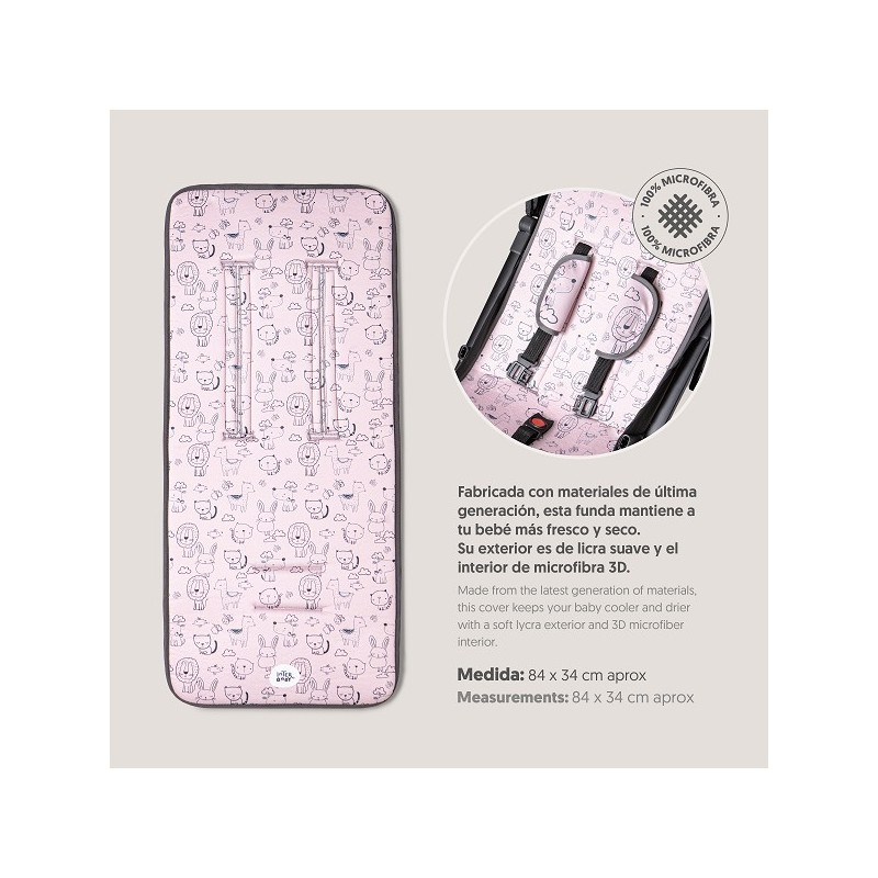 Colchoneta Universal de Verano INTERBABY Animalitos Rosa