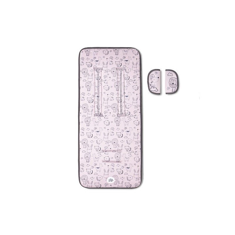 Colchoneta Universal de Verano INTERBABY Animalitos Rosa