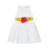 Vestido con fajín floral niña MAYORAL Color Blanco