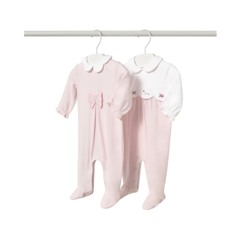 2 Pijamas MAYORAL largos recién nacida ROSA