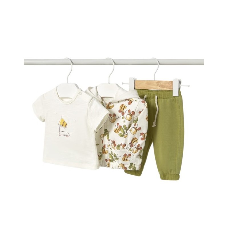 Chándal con camiseta recién nacida MAYORAL Color Guisante