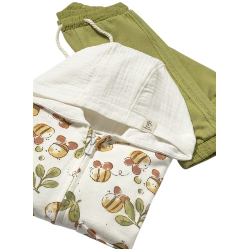 Chándal con camiseta recién nacida MAYORAL Color Guisante