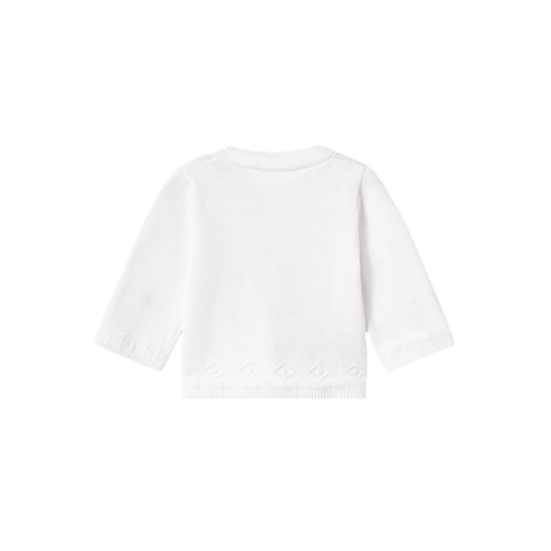 Cárdigan cuello pico recién nacido MAYORAL Blanco