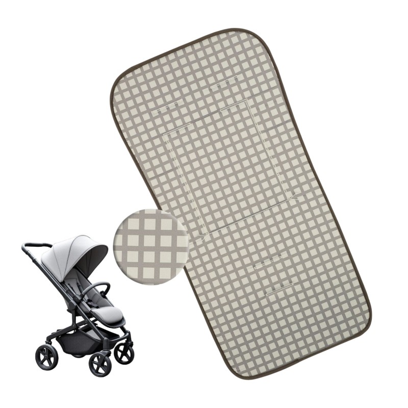 Colchoneta universal Silla Paseo CUADROS GRIS