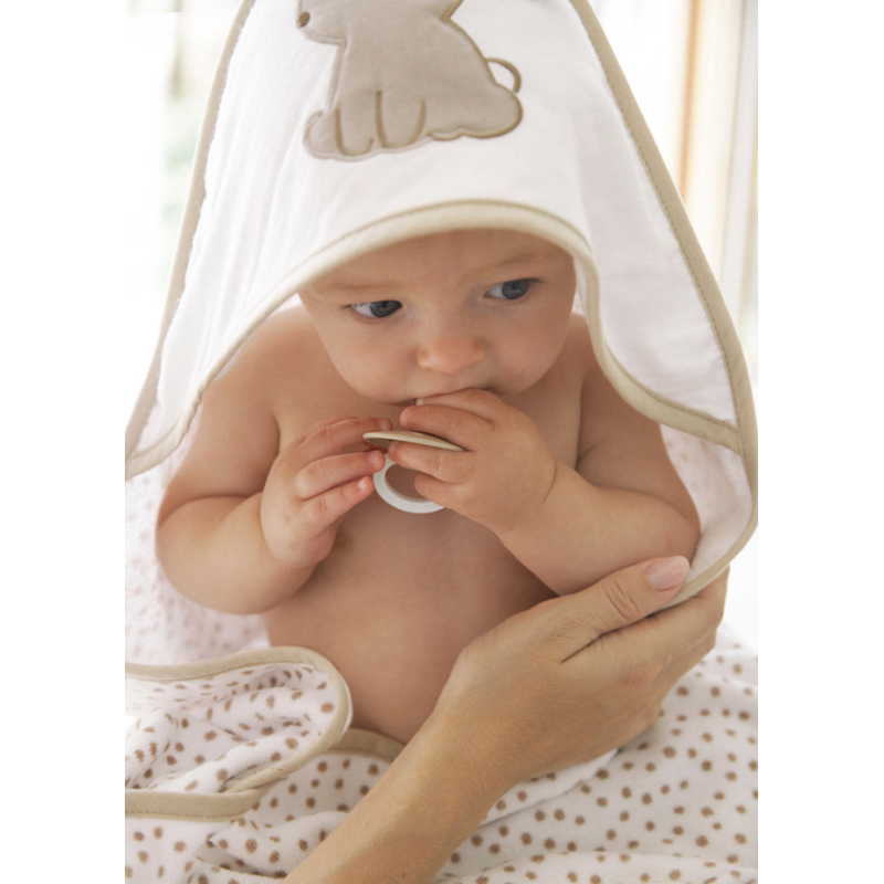 Toalla con capucha bebé MAYORAL Natural