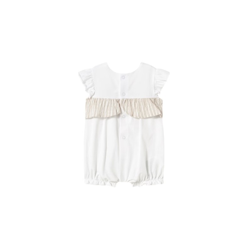 Pelele detalle rayas recién nacida MAYORAL Color Blanco