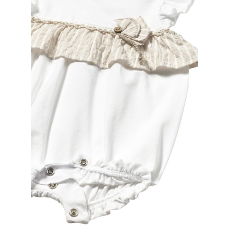 Pelele detalle rayas recién nacida MAYORAL Color Blanco