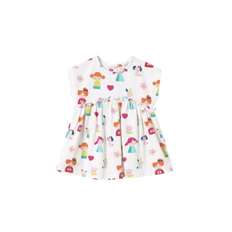 Vestido estampado casual Bebé MAYORAL Blanco