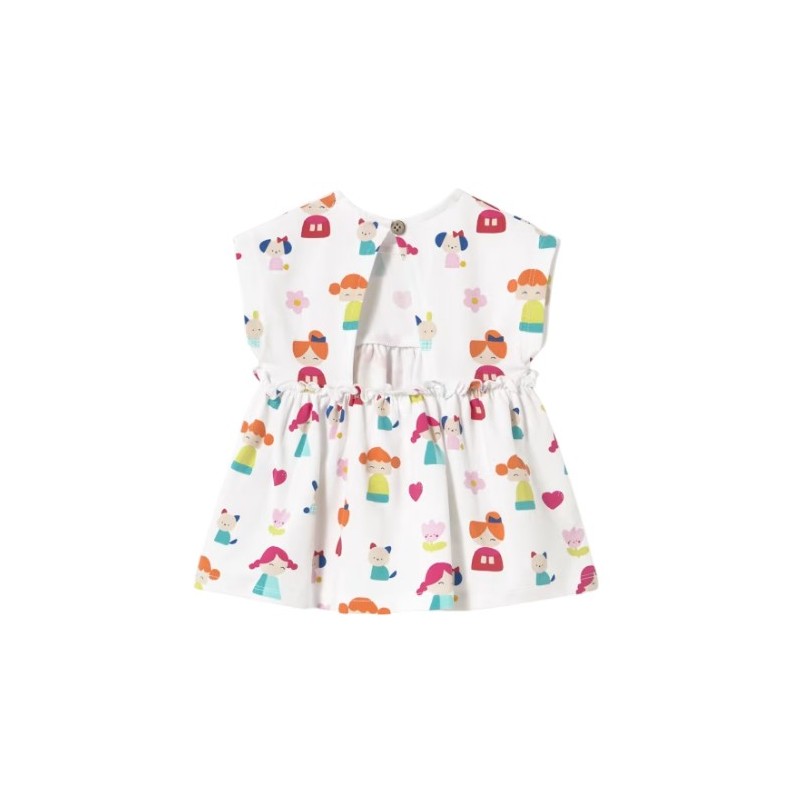 Vestido estampado casual Bebé MAYORAL Blanco