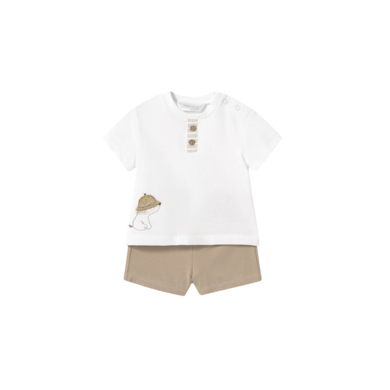 Conjunto 4 piezas pantalón corto recién nacido