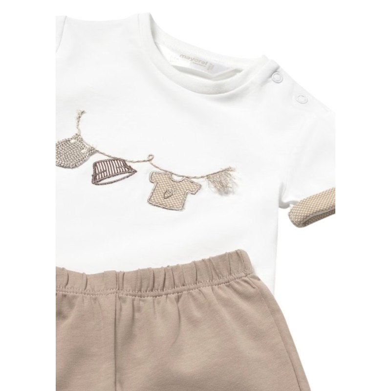 Conjunto 4 piezas pantalón corto recién nacido