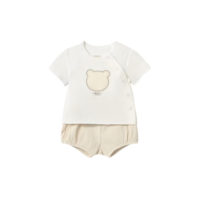 Conjunto pantalón corto y camiseta osito MAYORAL Cerámica