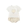 Conjunto pantalón corto y camiseta osito MAYORAL Cerámica
