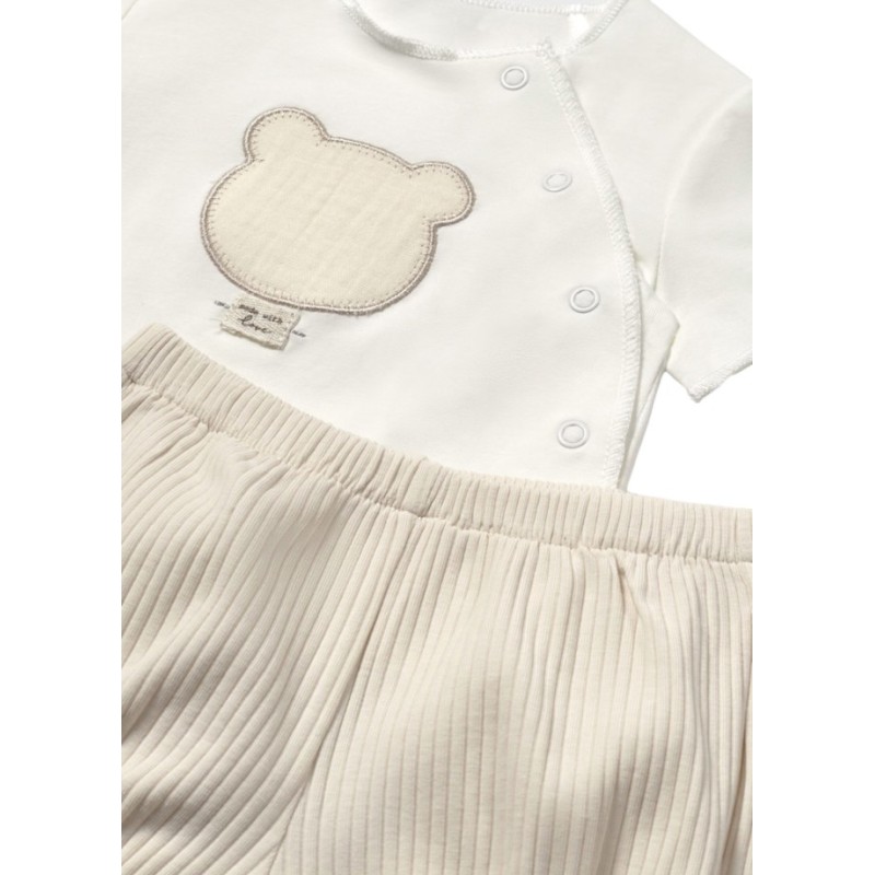 Conjunto pantalón corto y camiseta osito MAYORAL Cerámica