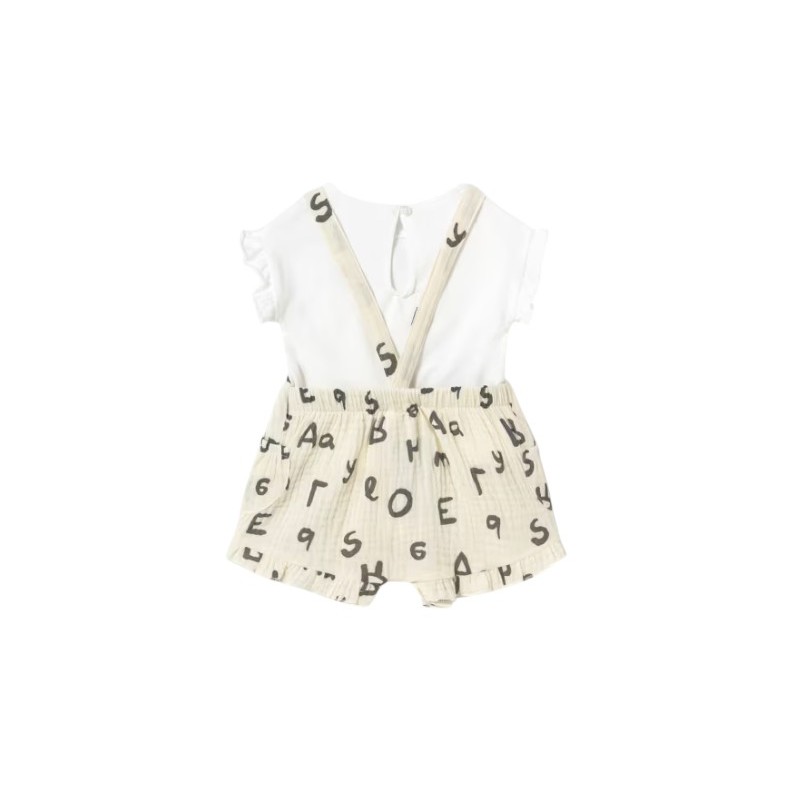 Conjunto peto y camiseta recién nacida MAYORAL Cerámica