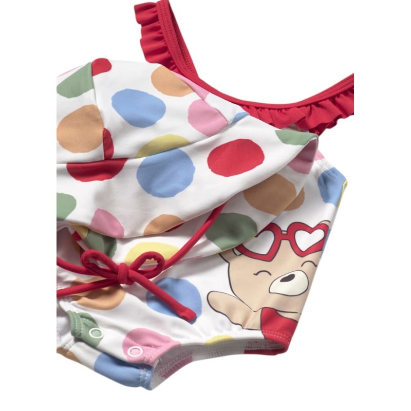 Bañador con gorro protección solar recién nacida MAYORAL Rojo