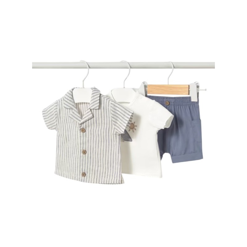Conjunto 3 piezas con sobrecamisa recién nacido
