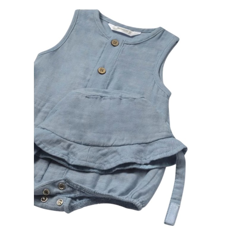 Pelele con Gorro Recién Nacido Mayoral Denim