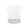 Conjunto pantalón corto y camisa con lino recién nacido Lino