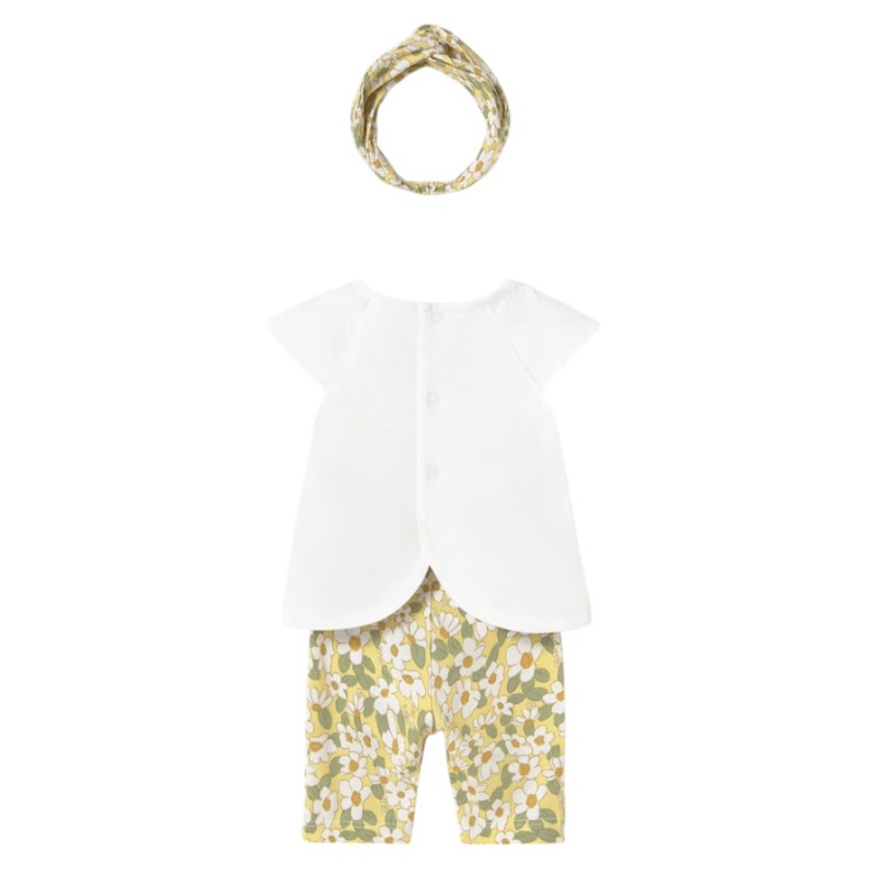 Conjunto 3 piezas con diadema recién nacida Sunny