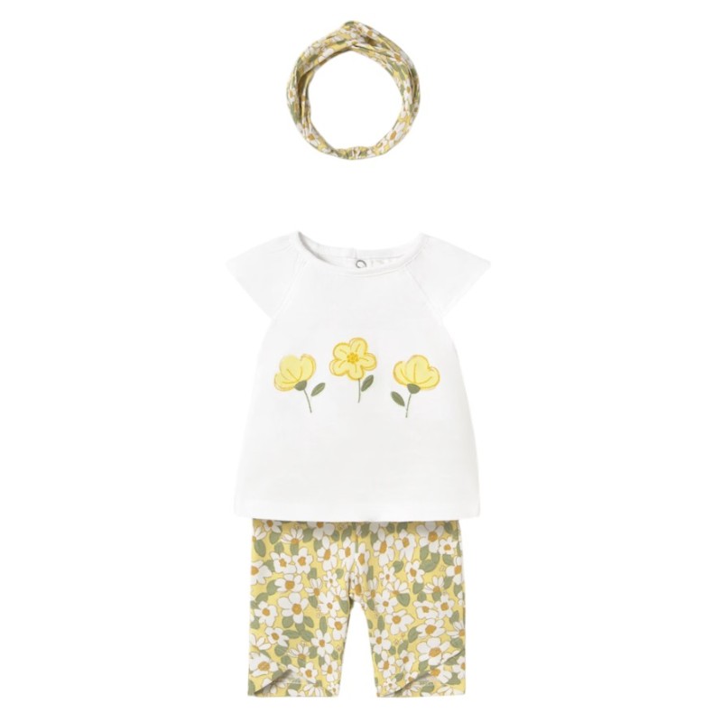 Conjunto 3 piezas con diadema recién nacida Sunny