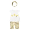 Conjunto 3 piezas con diadema recién nacida Sunny