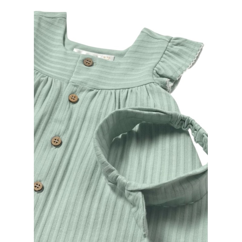 Vestido botones con diadema recién nacida