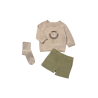 Conjunto 3 piezas recién nacido MAYORAL Color Aceituna