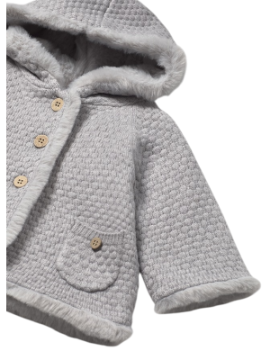 Chaqueta tricot con pelo recién nacida MAYORAL 2
