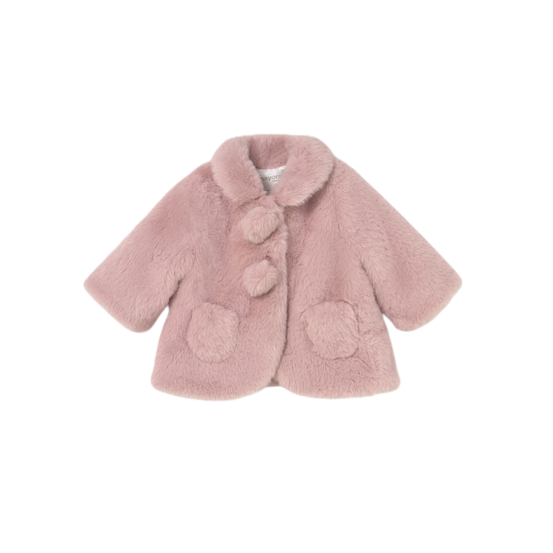 Abrigo pelo recién nacida MAYORAL Color Pétalo