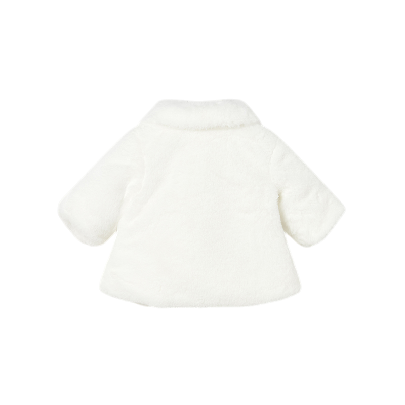 Abrigo pelo recién nacida MAYORAL Color Crudo
