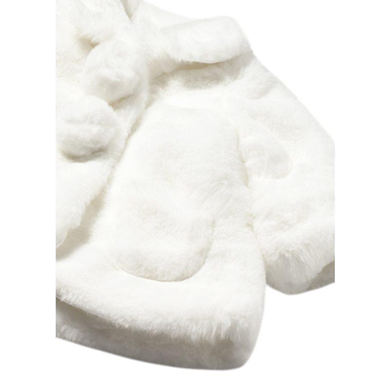 Abrigo pelo recién nacida MAYORAL Color Crudo