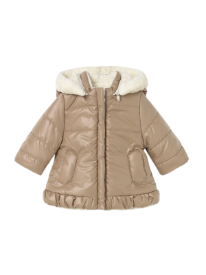 Chaquetón reversible recién nacida MAYORAL Cacahuete