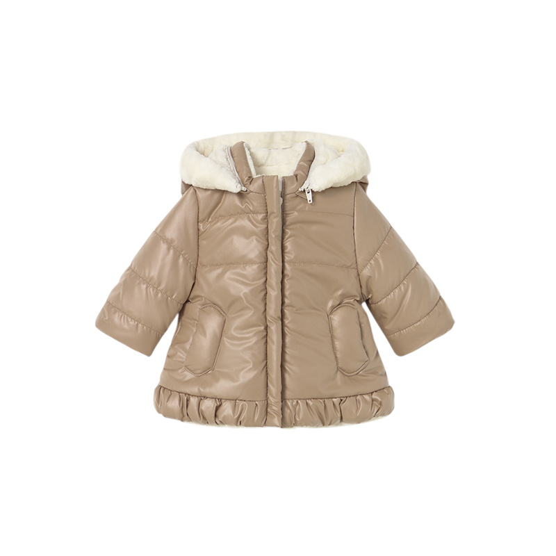 Chaquetón reversible recién nacida MAYORAL Cacahuete